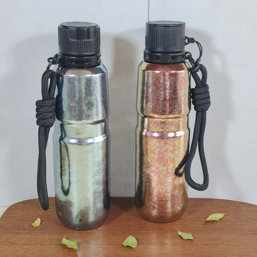 【原装正品】新款650ml纯钛大容量运动水杯一键开盖式便携保温杯