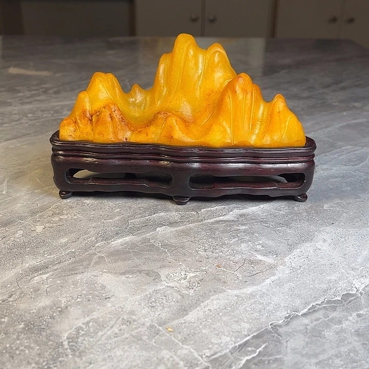 幸***跑奇石茶宠鱼缸文房摆件