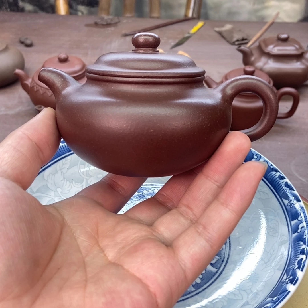 茶壶紫砂全手大水潭紫泥230容量