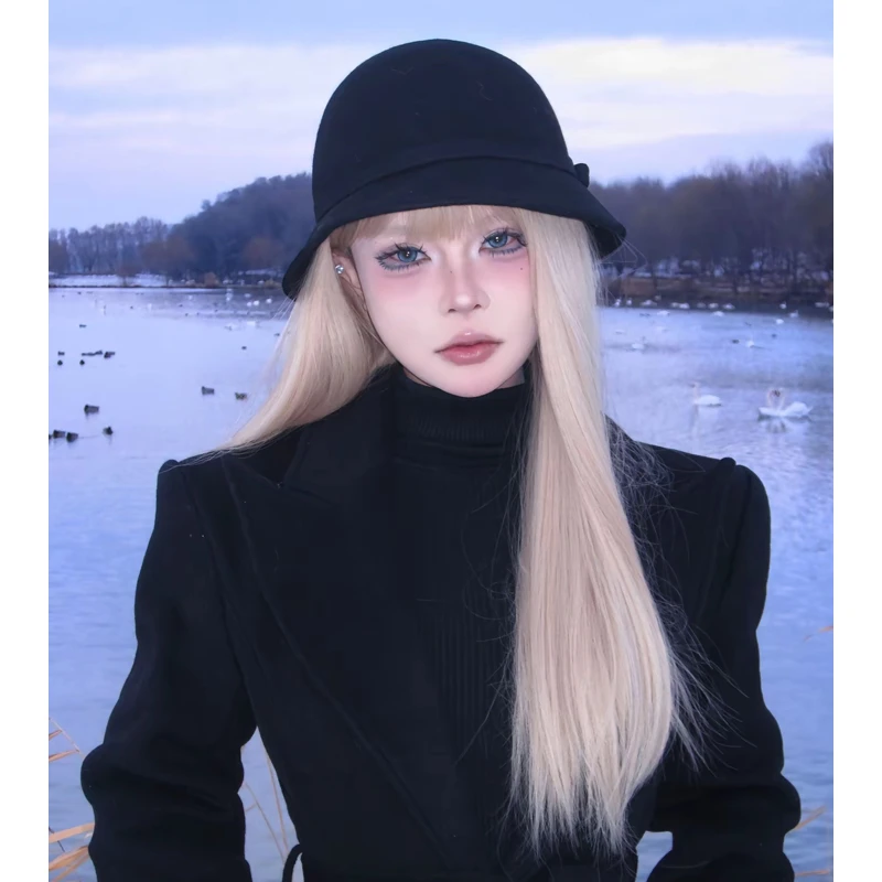 【顾茜茜专属】白金色假发女长发时尚自然浅色全头套精修日常全头套