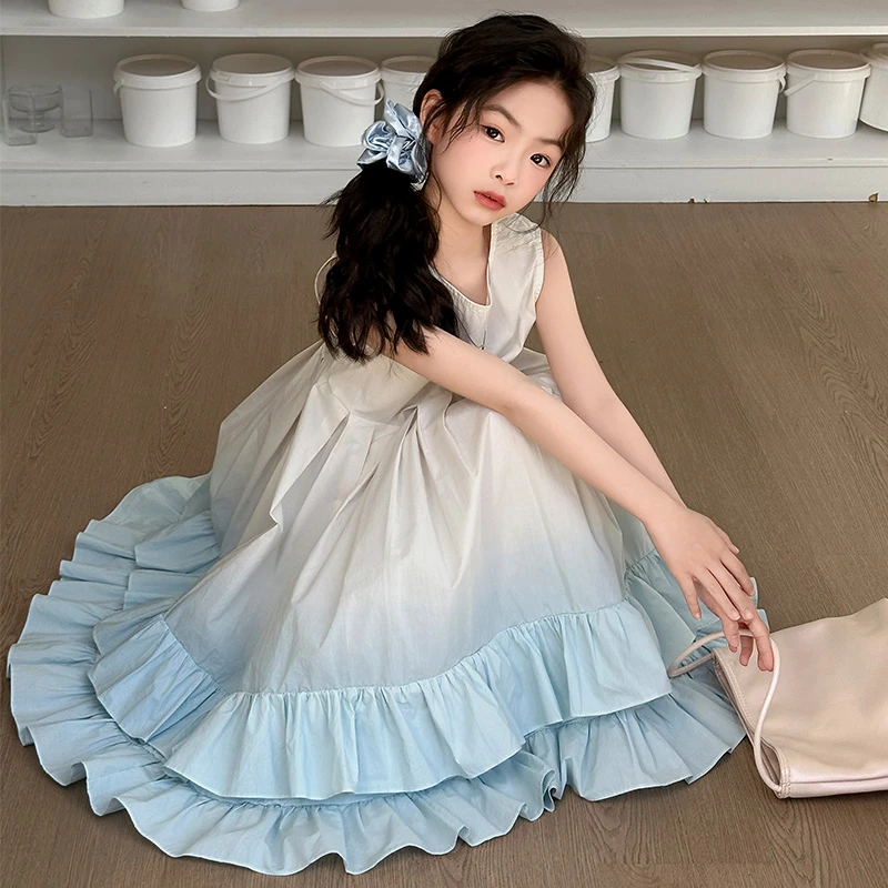 女童夏装连衣裙2025新款儿童韩系公主裙中大童女孩夏季洋气裙子潮