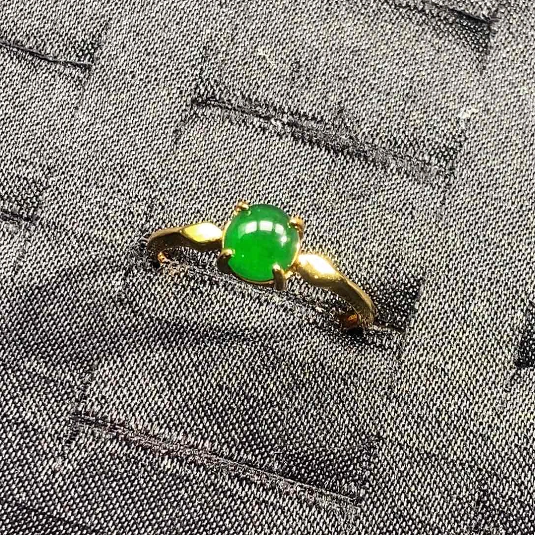 翡翠银S925镶嵌戒指