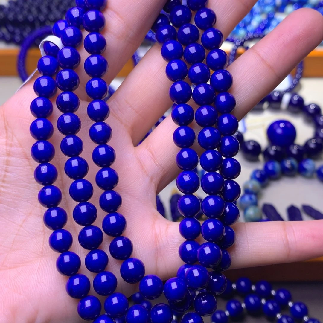 青金石未镶嵌手串7mm