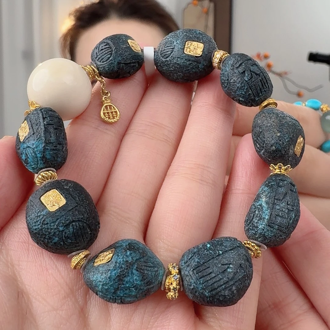 绿松石18K金镶嵌珠宝半成品