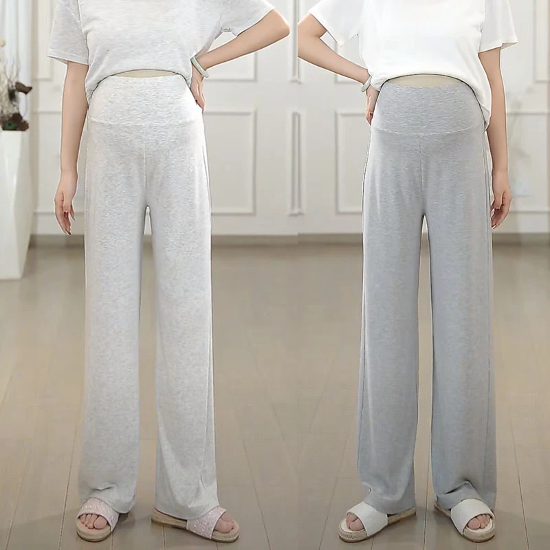 孕妇装夏装冰爽天丝莱赛尔窄版阔腿垂垂裤