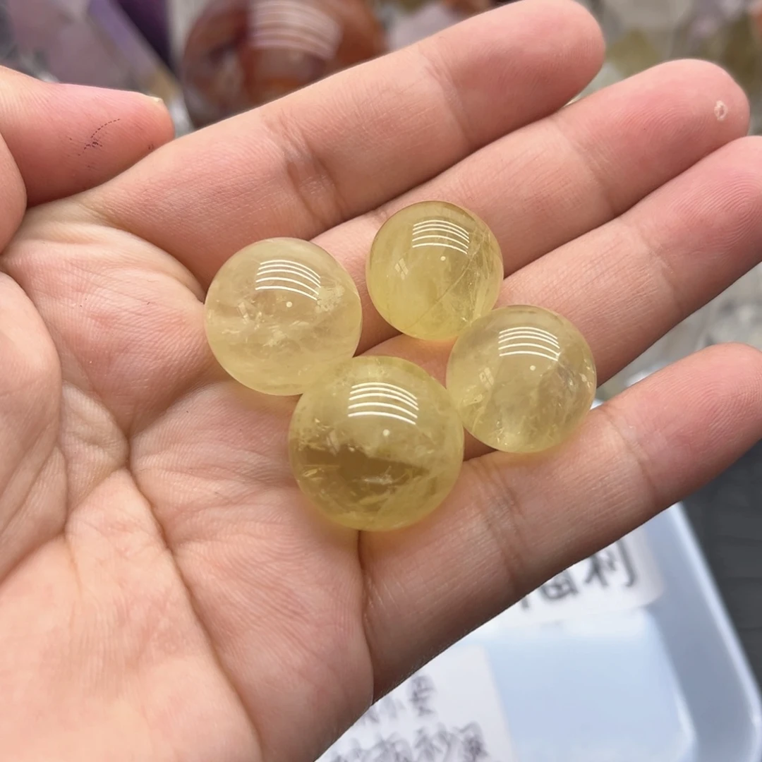 珠宝半成品未镶嵌水晶11 黄水晶球