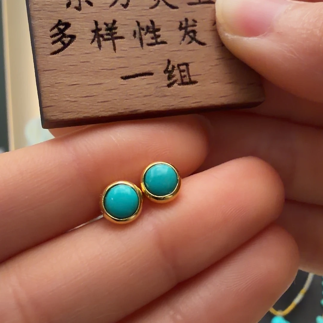 绿松石银S925镶嵌颈饰