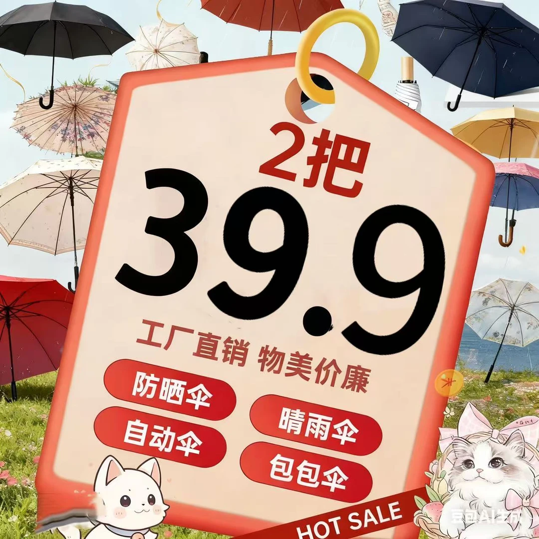 16骨手动彩胶 8骨彩胶 晴雨两大伞防晒伞（400~500）家用大伞遮阳伞