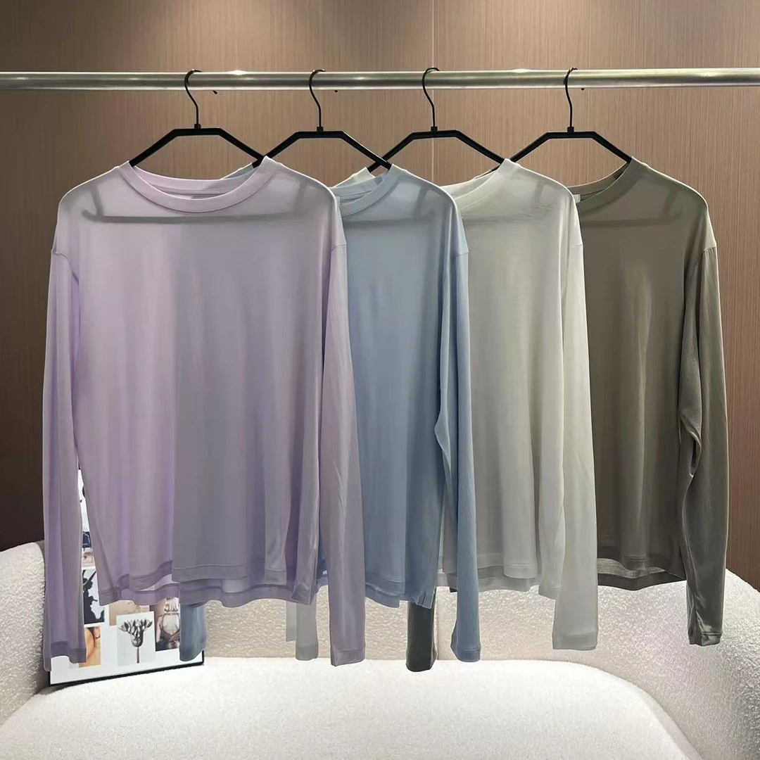 【面膜防晒T】100%莱赛尔～韩国单夏季亲肤凉爽纯色防晒T恤上衣