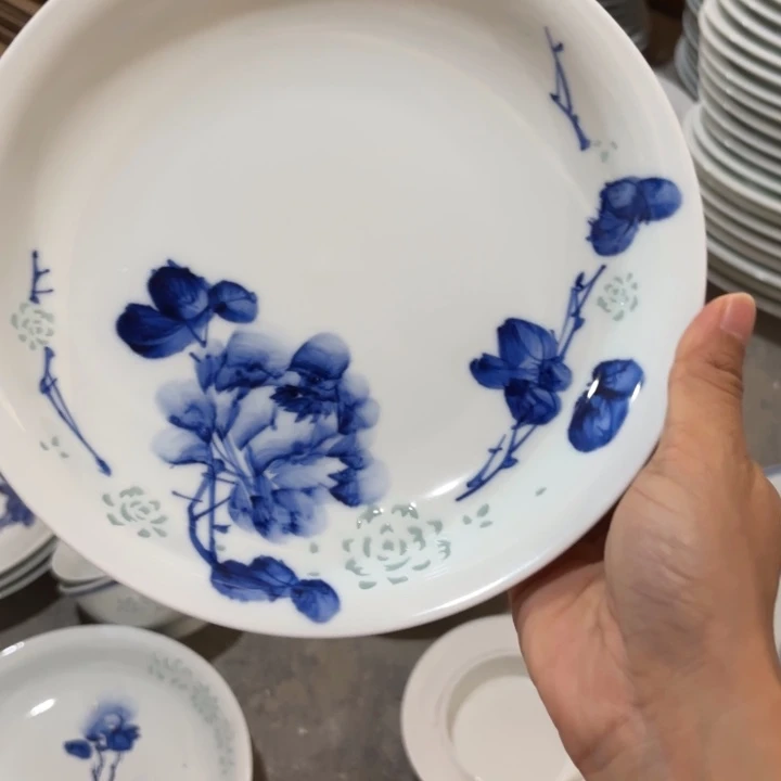玉瓷景德镇陶瓷盘子微瑕两只