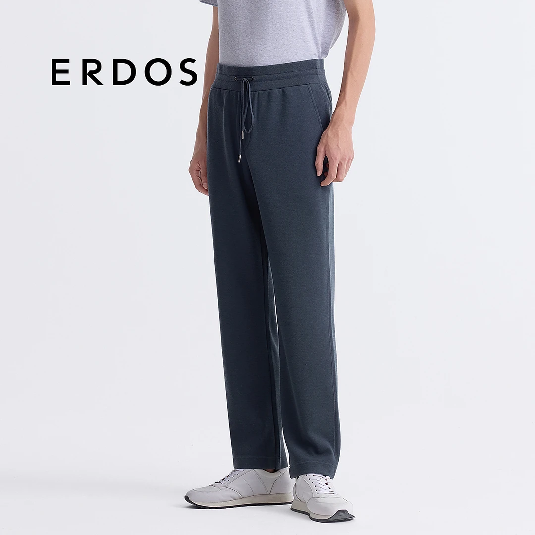 ERDOS 男装绅士商务中腰裤直筒裤休闲裤舒适通勤 25早春