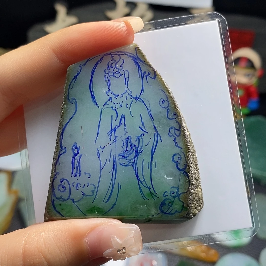 炊***山定制翡翠未镶嵌福利材料