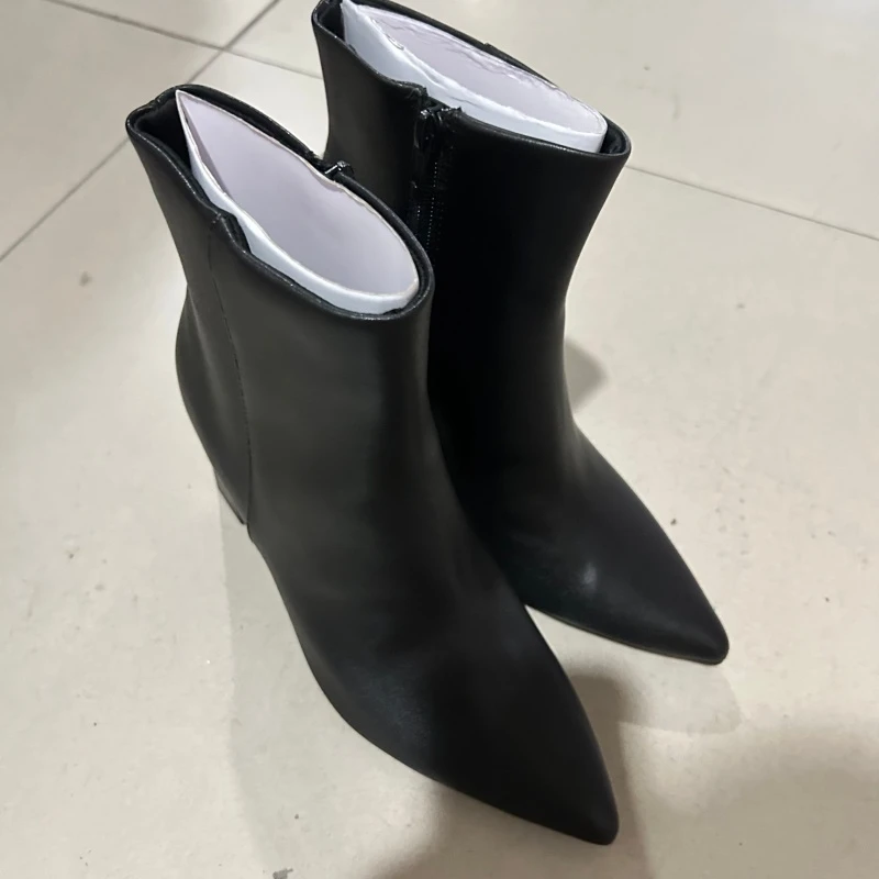 25年新款系带厚底百搭时尚切尔西靴-1050