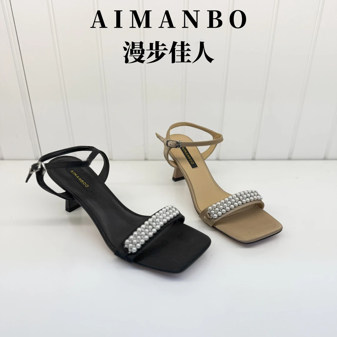 【漫步佳人】6321 43618黑标凉鞋断码