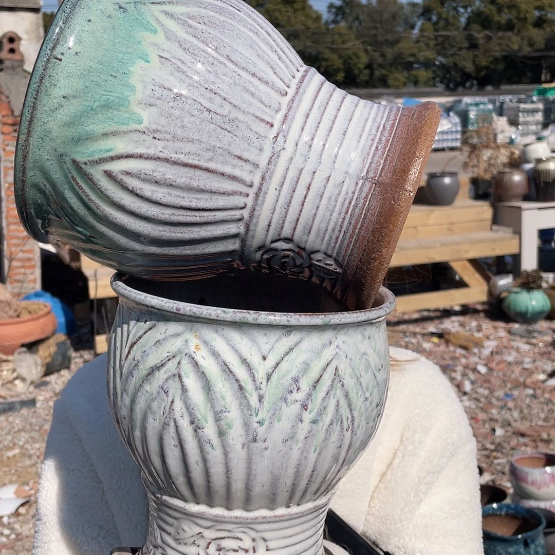 红陶欧火锅王嫂花盆0129-