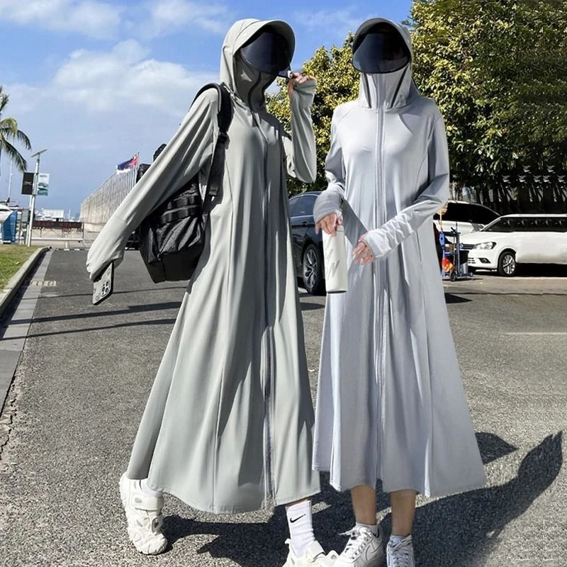 防晒衣女夏季2025新款长款全身透气冰丝防晒服防紫外线罩衫外套