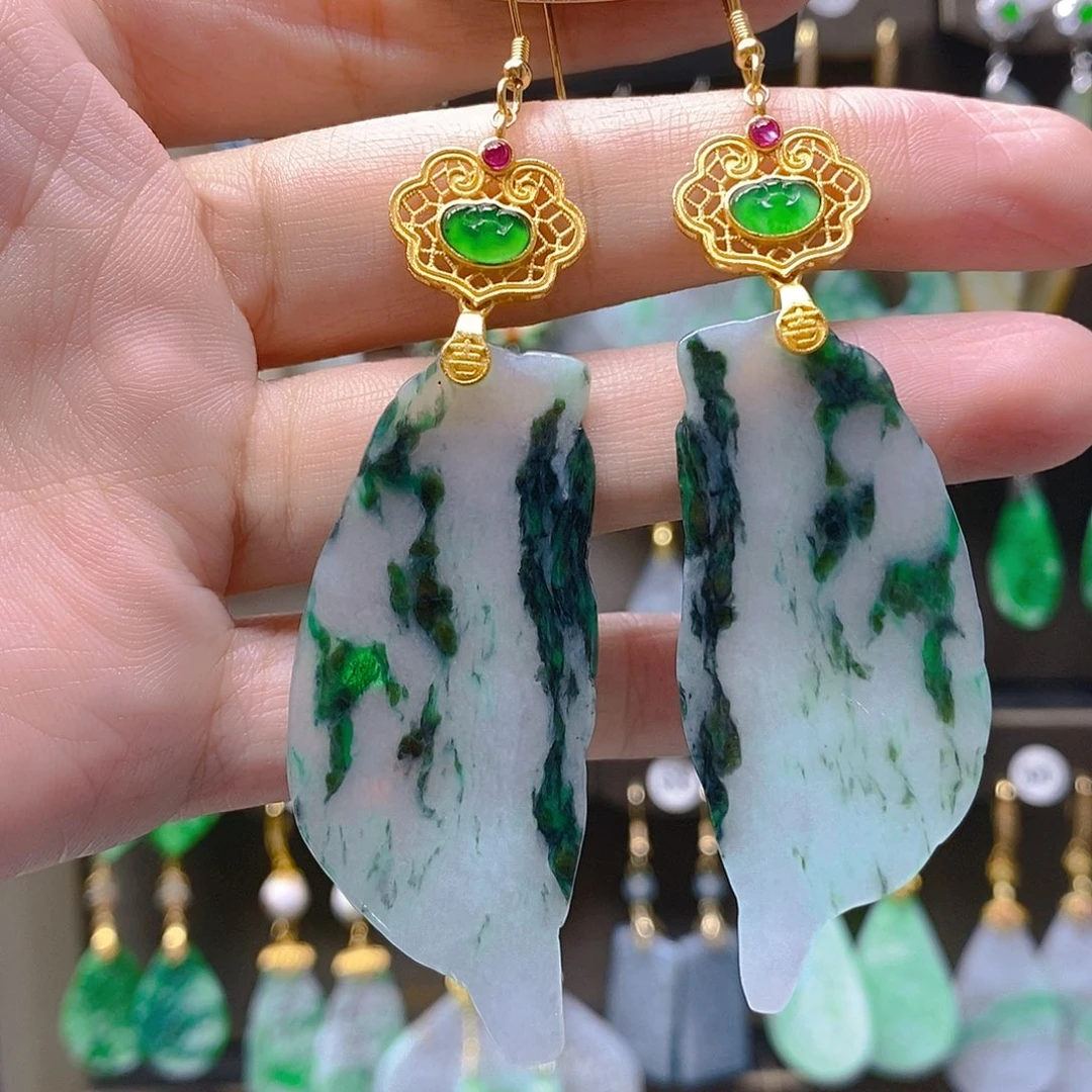 未镶嵌翡翠耳饰翡翠