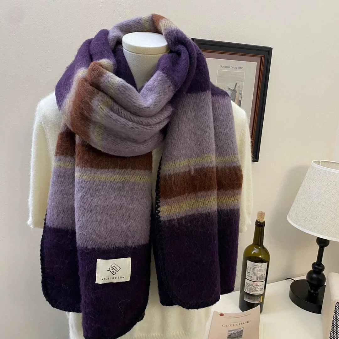 芋泥波波紫仙女氛围感围巾