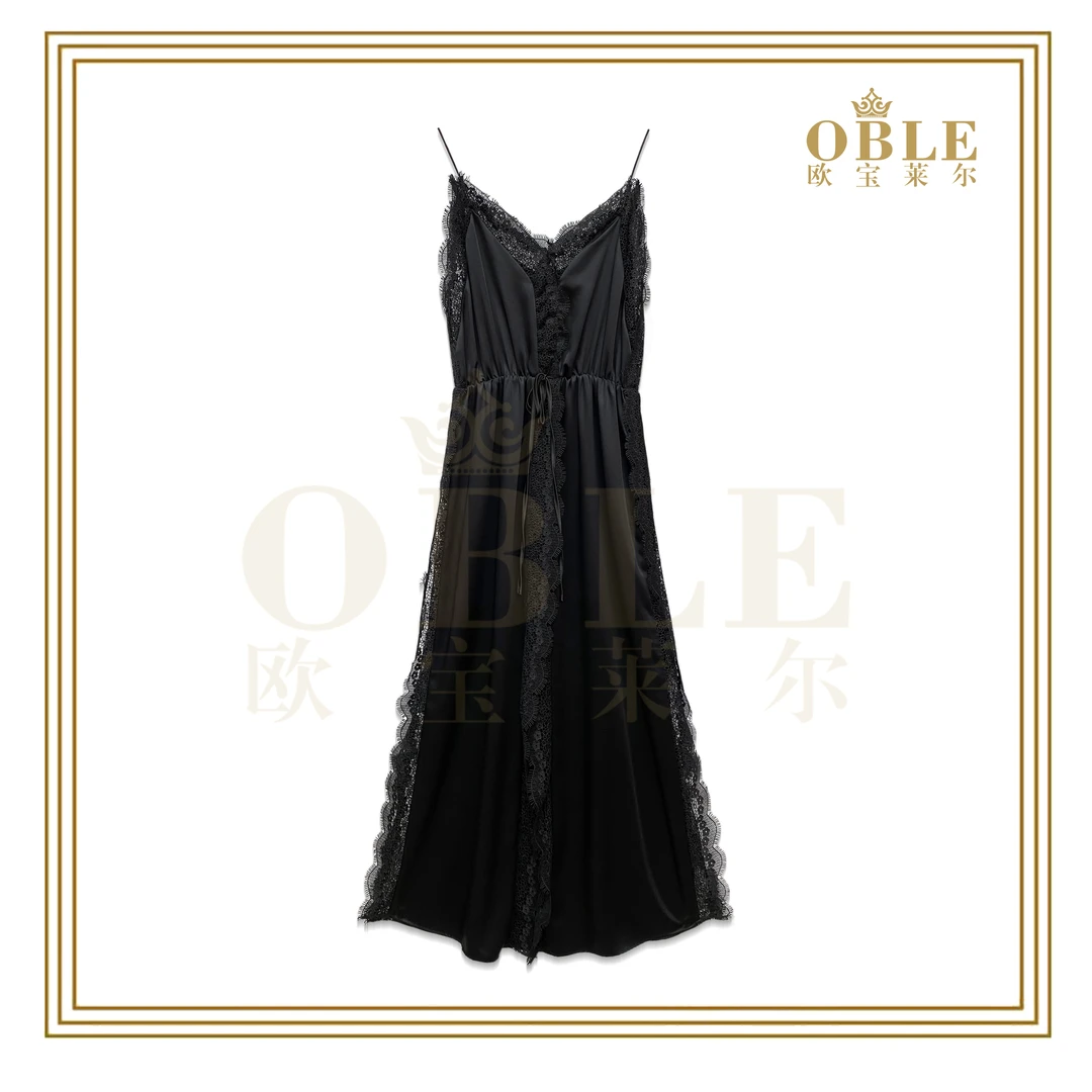 【欧宝莱尔】新款气质轻奢时尚背心醋酸吊带女装506-5601