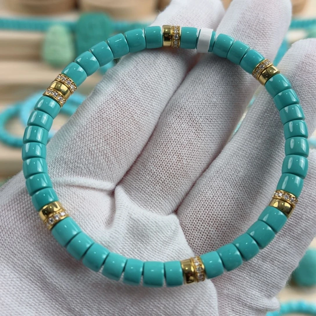 18K金镶嵌绿松石配饰