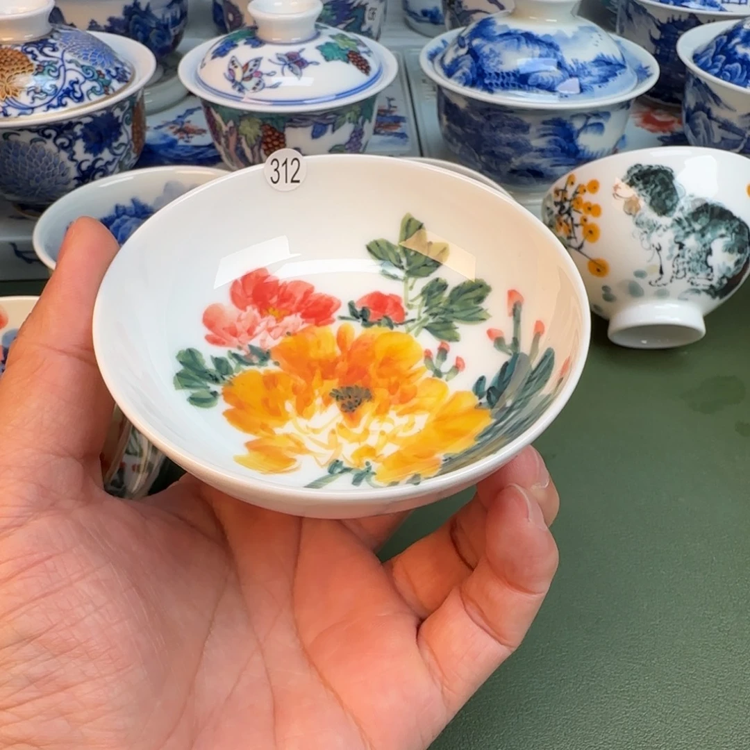 陶纯手工纯手绘茶具312