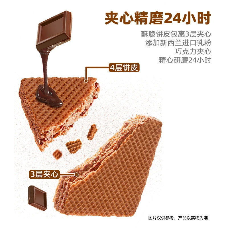 脆巧克力威化阿姨香浓脆沪上轻甜豆乳威化（一盒支）