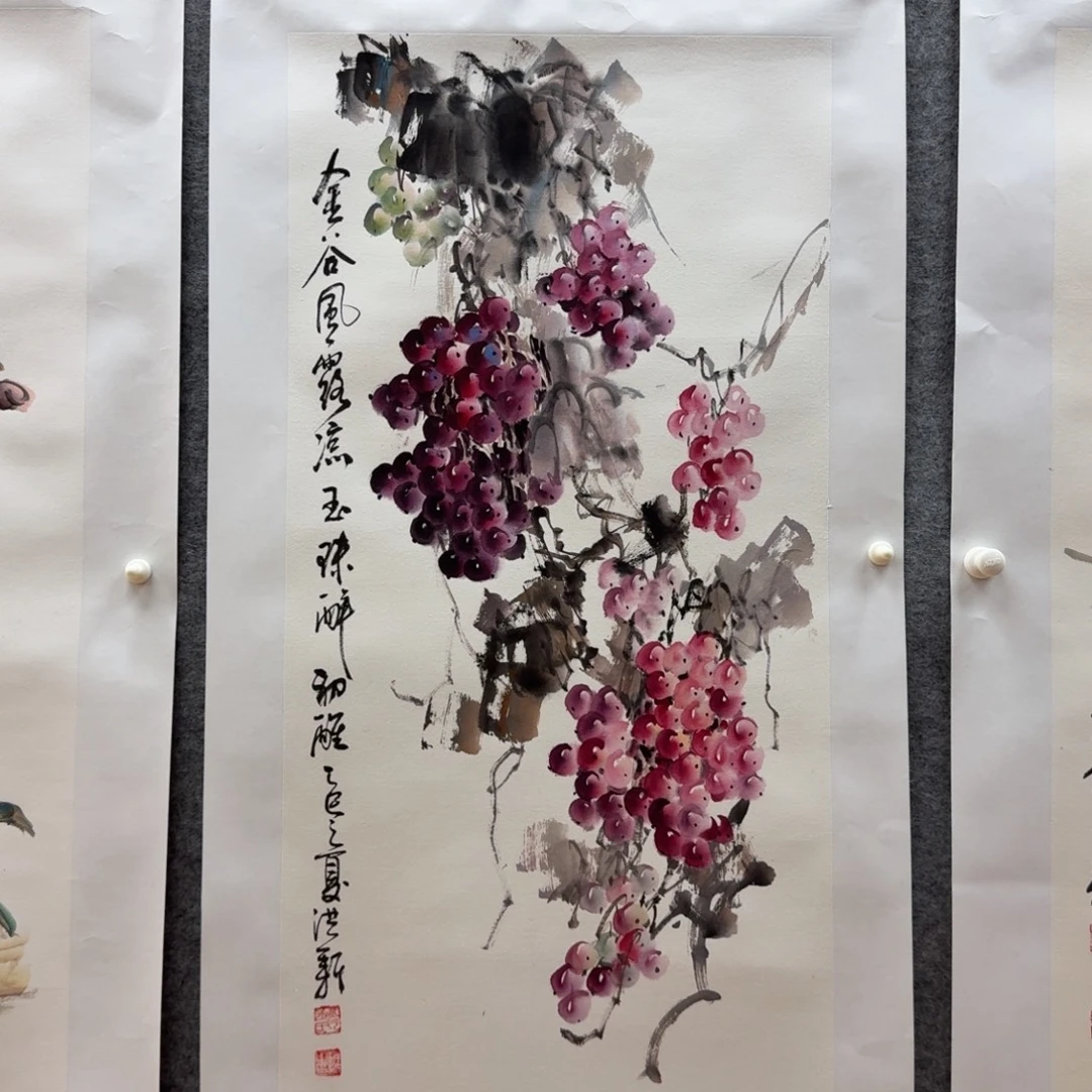 国画赵洪新小三尺作品花鸟