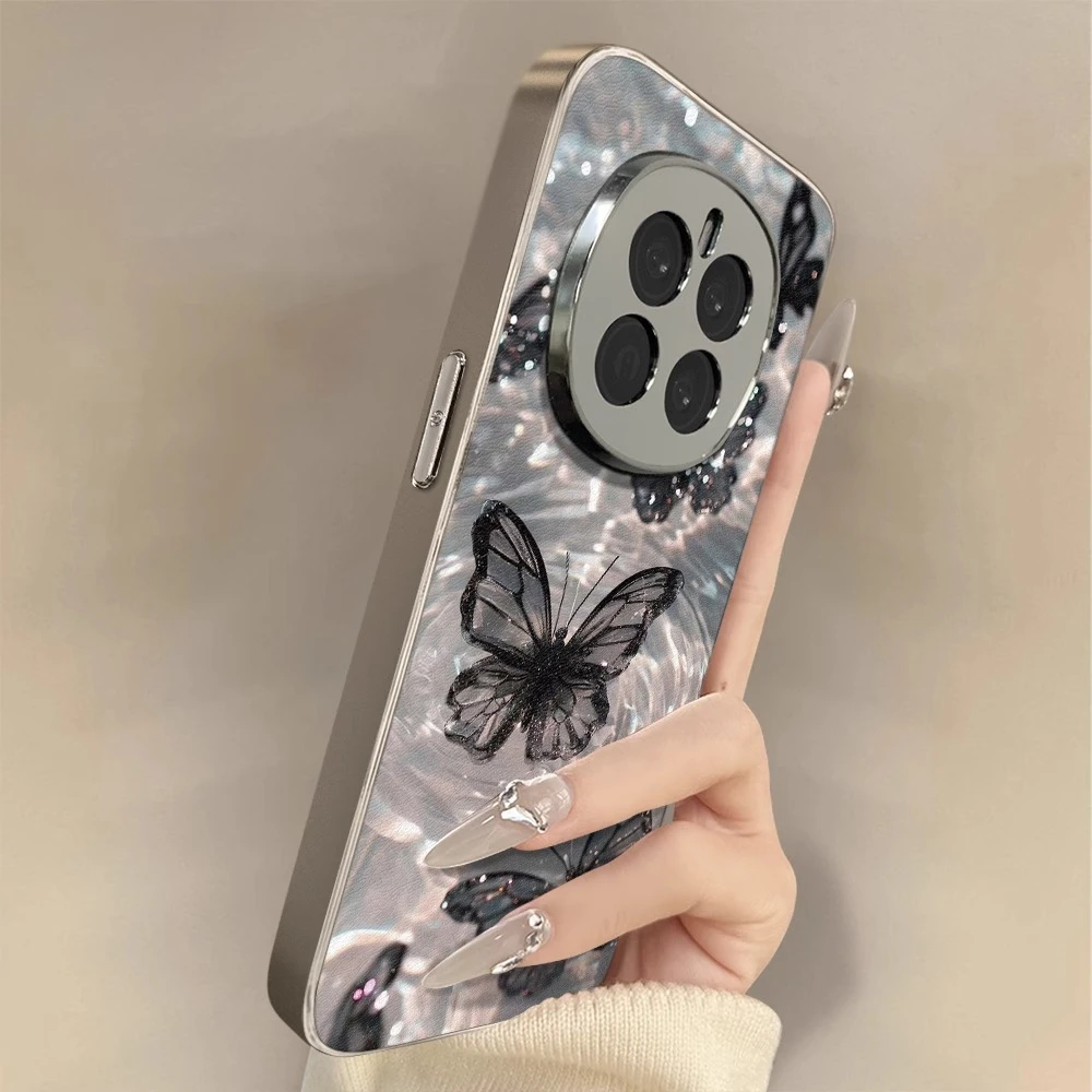 水波黑蝴蝶适用荣耀magic8pro手机壳magic8小众500新款500pro高级