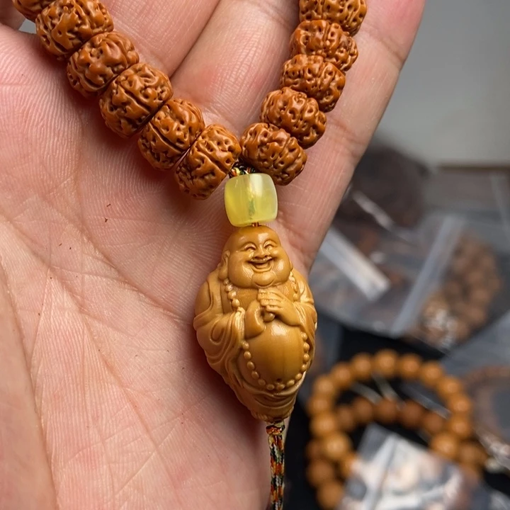 猴头核桃吊坠文玩手串