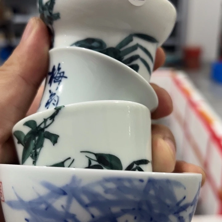 馬***叔景德镇手工手绘陶瓷茶具