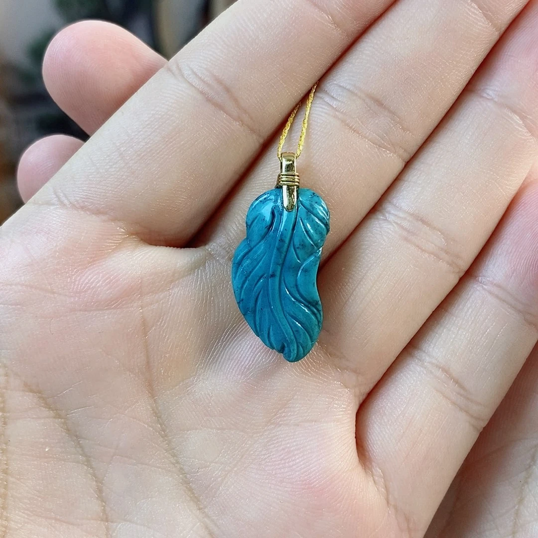 绿松石18K金镶嵌珠宝奇石