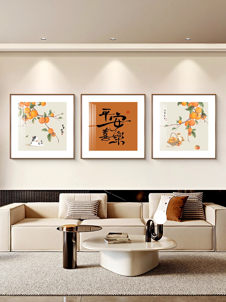 客厅沙发后面装饰画餐厅新中式挂画现代餐桌背景墙壁画玄关走廊