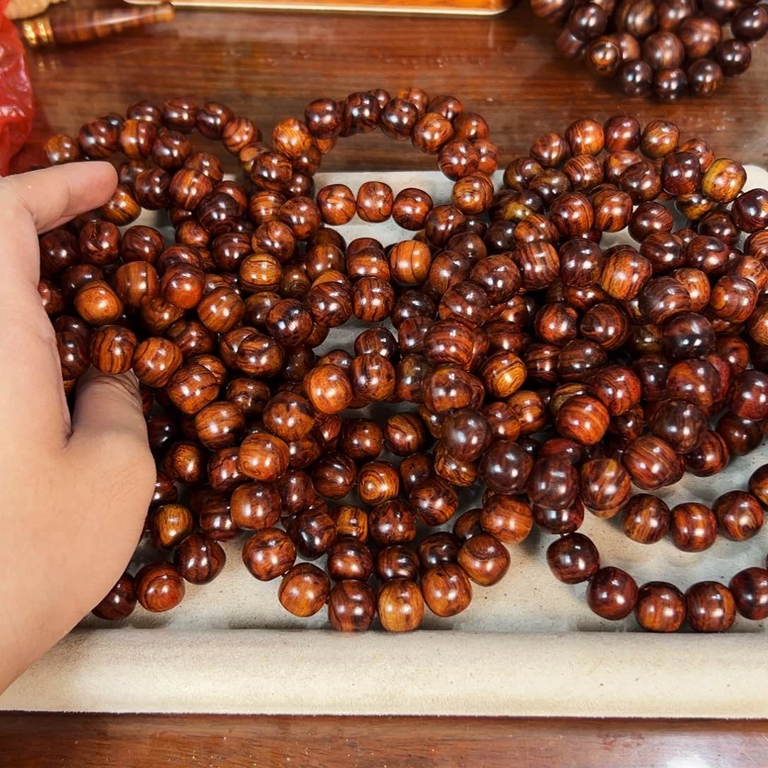 黄花梨/降香黄檀手串/手链14mm桶珠霸王领