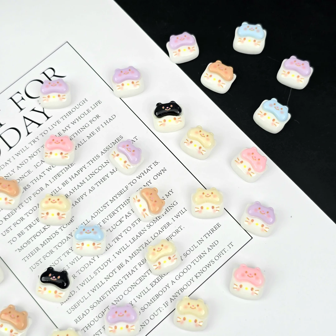 迷你眼罩KT~手机壳可爱卡通奶油胶树脂贴片配件diy饰品材料发卡