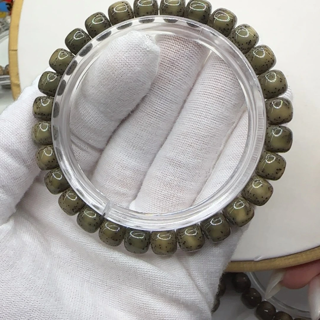 手串星月菩提绿冰半臂留白8.5×7.5一朵果a8