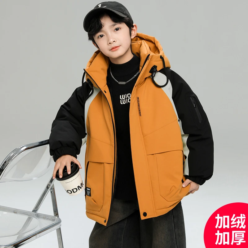 男童深秋加绒加厚外套新款冬季中大儿童潮CF268