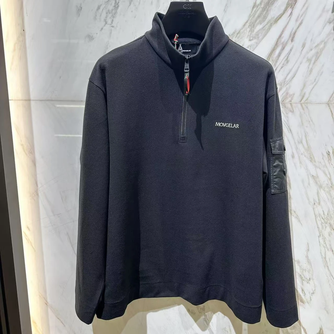 MOVGELAR蒙口丽莱尔时尚高领半拉链长袖卫衣男士时尚休闲立领套头