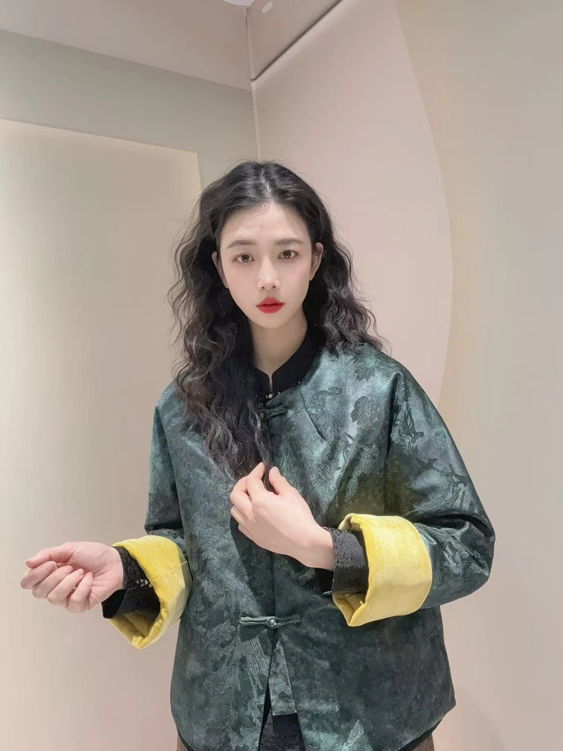 九月    墨雨云烟  新款新中式国风长袖夹棉外套中国风外套