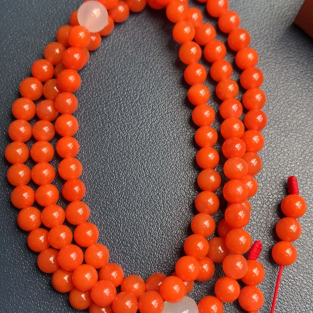 南红玛瑙未镶嵌保山天然原矿南红7mm+多圈