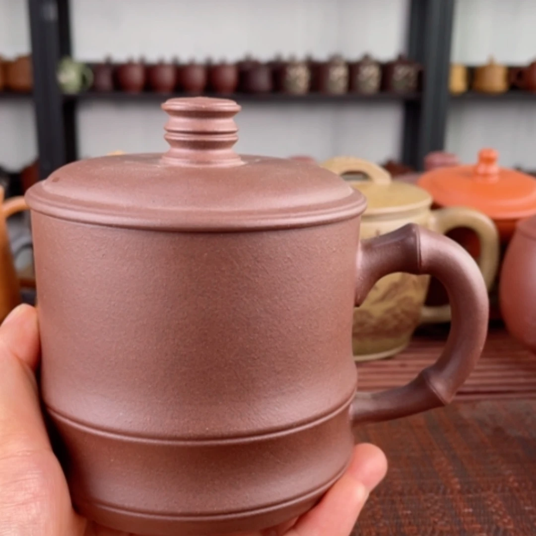 【闪购商品】茶杯紫砂宜兴原矿紫砂盖杯微瑕