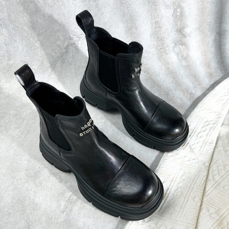 SUSU [欧货特]欧美皮简约百搭烟管靴 89220 布