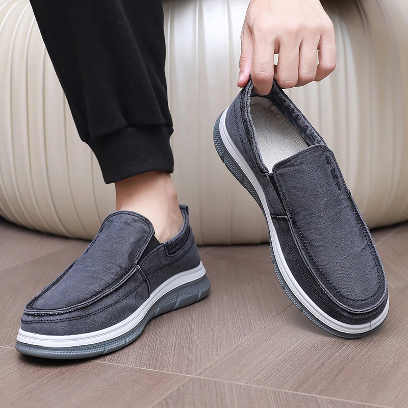 春秋老北京布鞋男单鞋软底防滑日常休闲鞋宽松舒适老人鞋男爸爸鞋