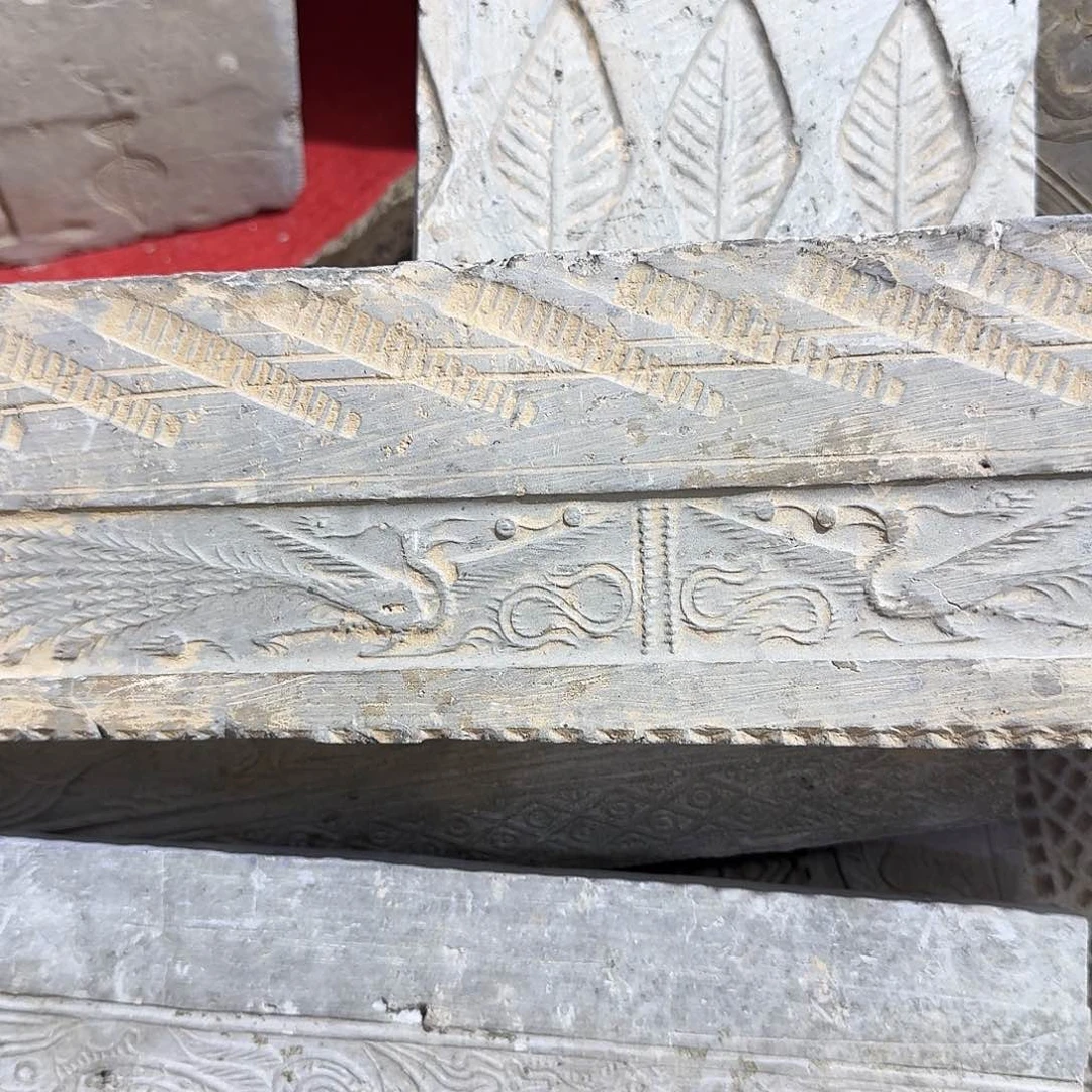 浮**日老砖后刻干泡茶台