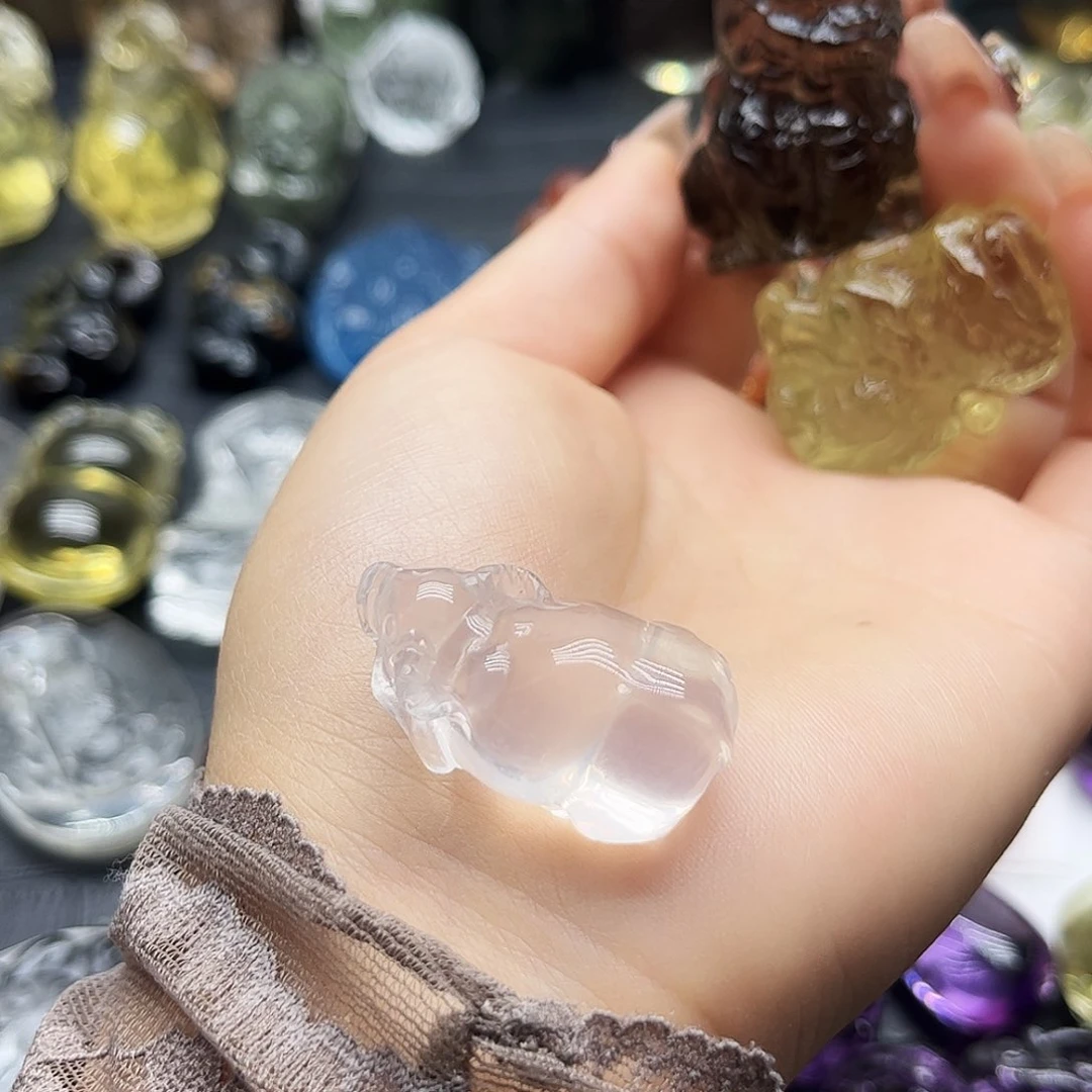 水晶吊坠(不含链)未镶嵌欢*紫