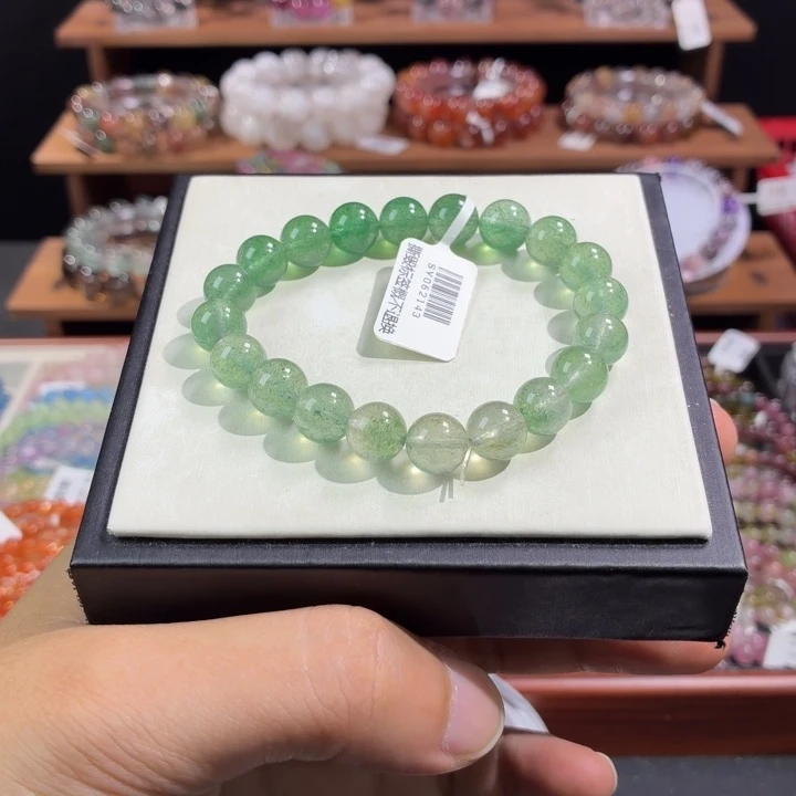 未镶嵌手串水晶9+绿草莓晶
