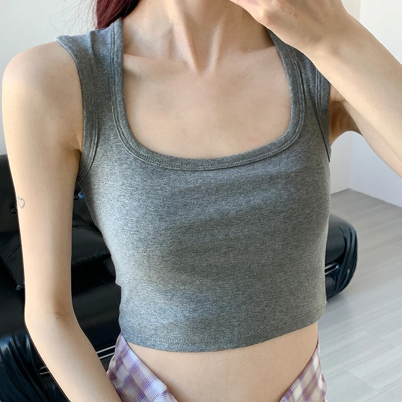 短款小吊带背心女夏季2025新款工字宽肩带遮副乳打底内搭瑜伽外穿