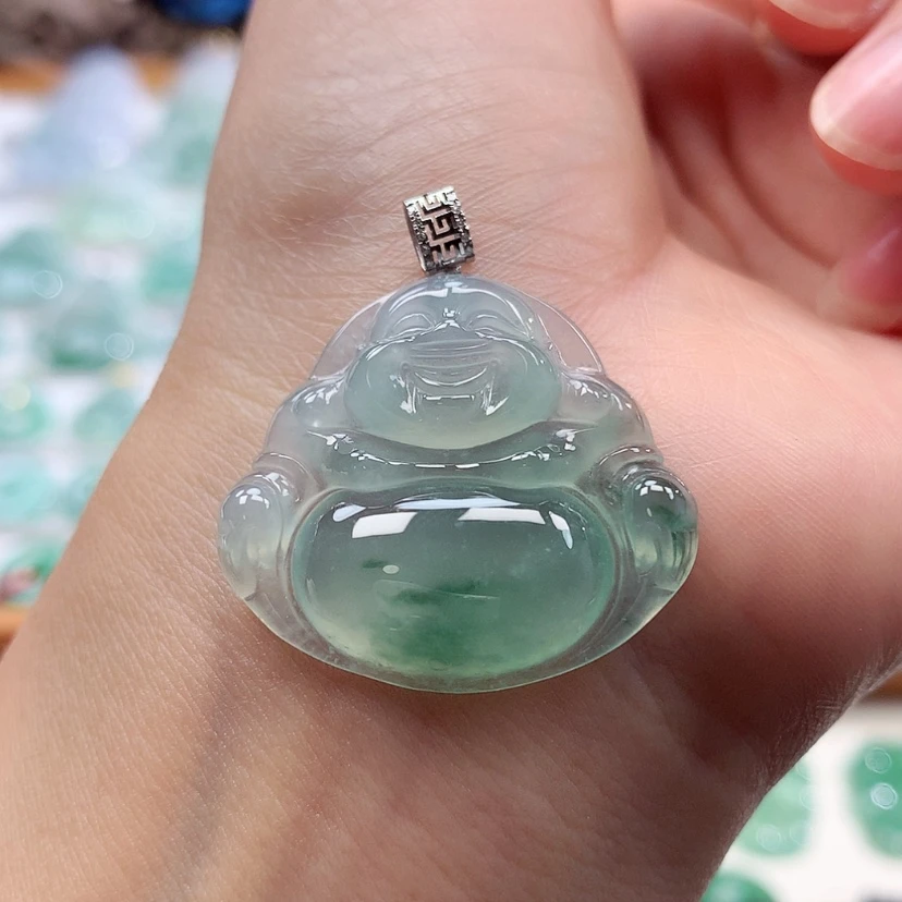 【闪购商品】翡翠18K金镶嵌吊坠(赠链)