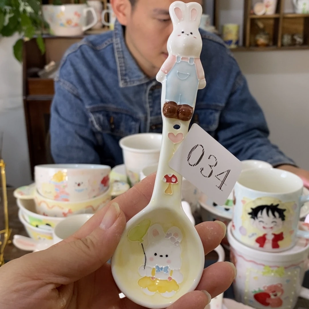 瓷片景德镇釉下彩手绘