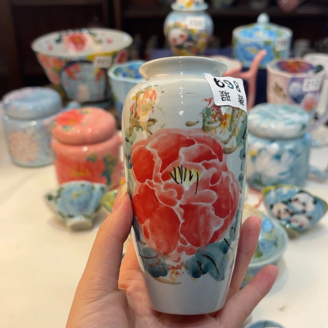 景德镇手绘高温釉下彩陶瓷茶具