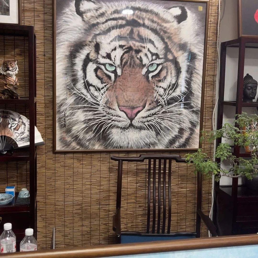 用***1国画手绘国画虎头